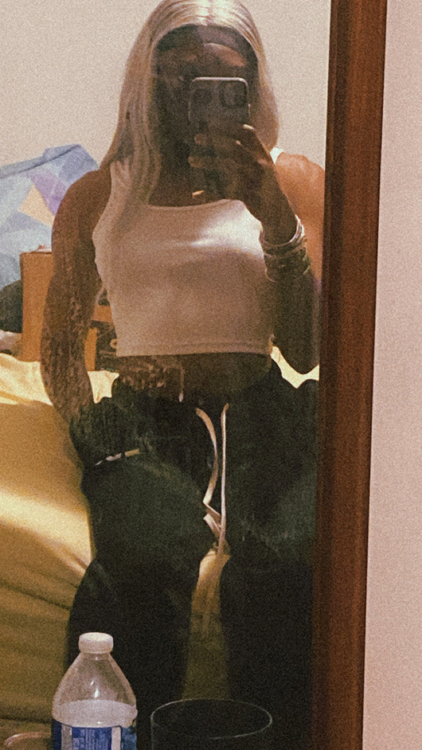 Black faded sweatpants
