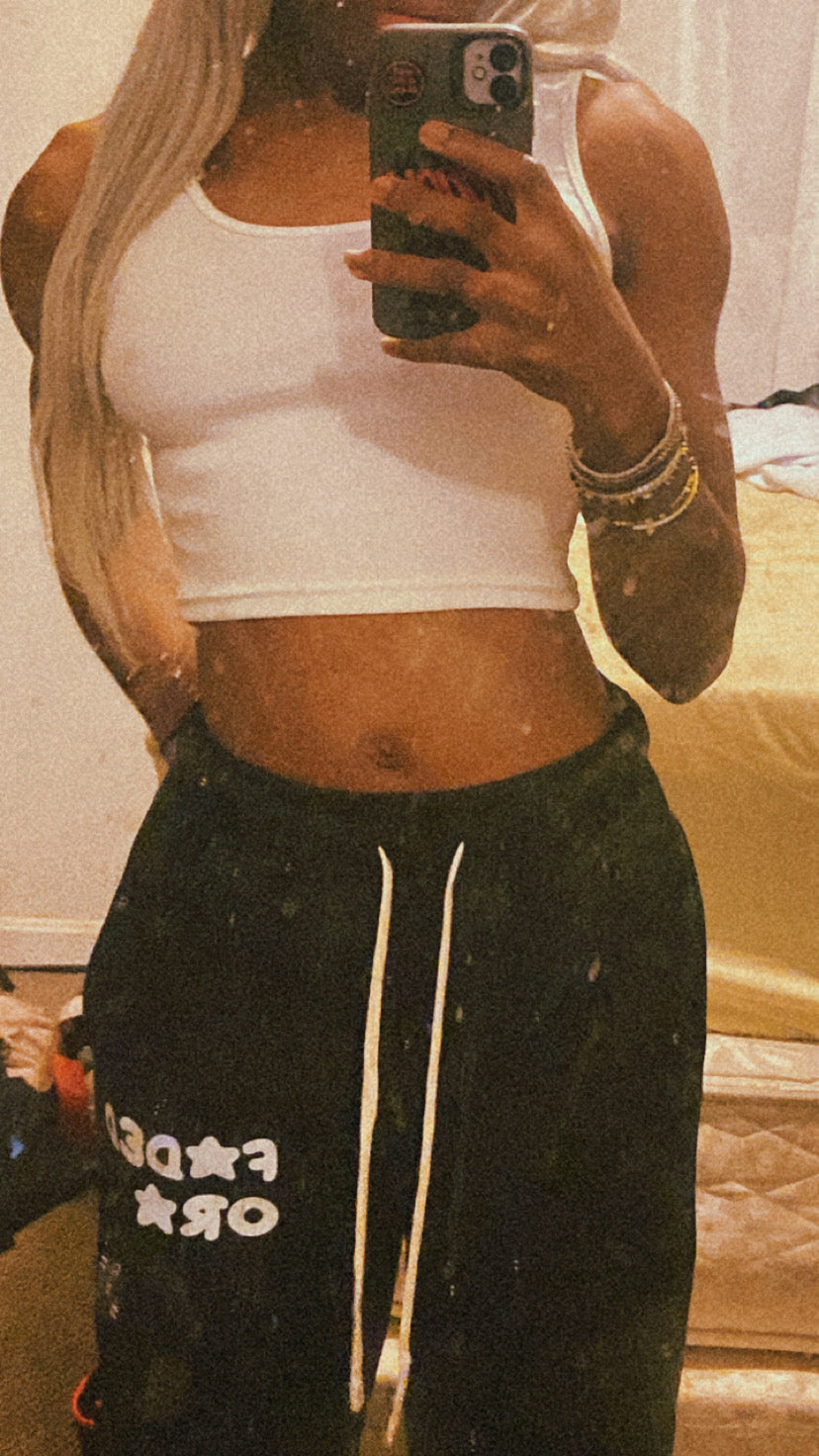 Black faded sweatpants